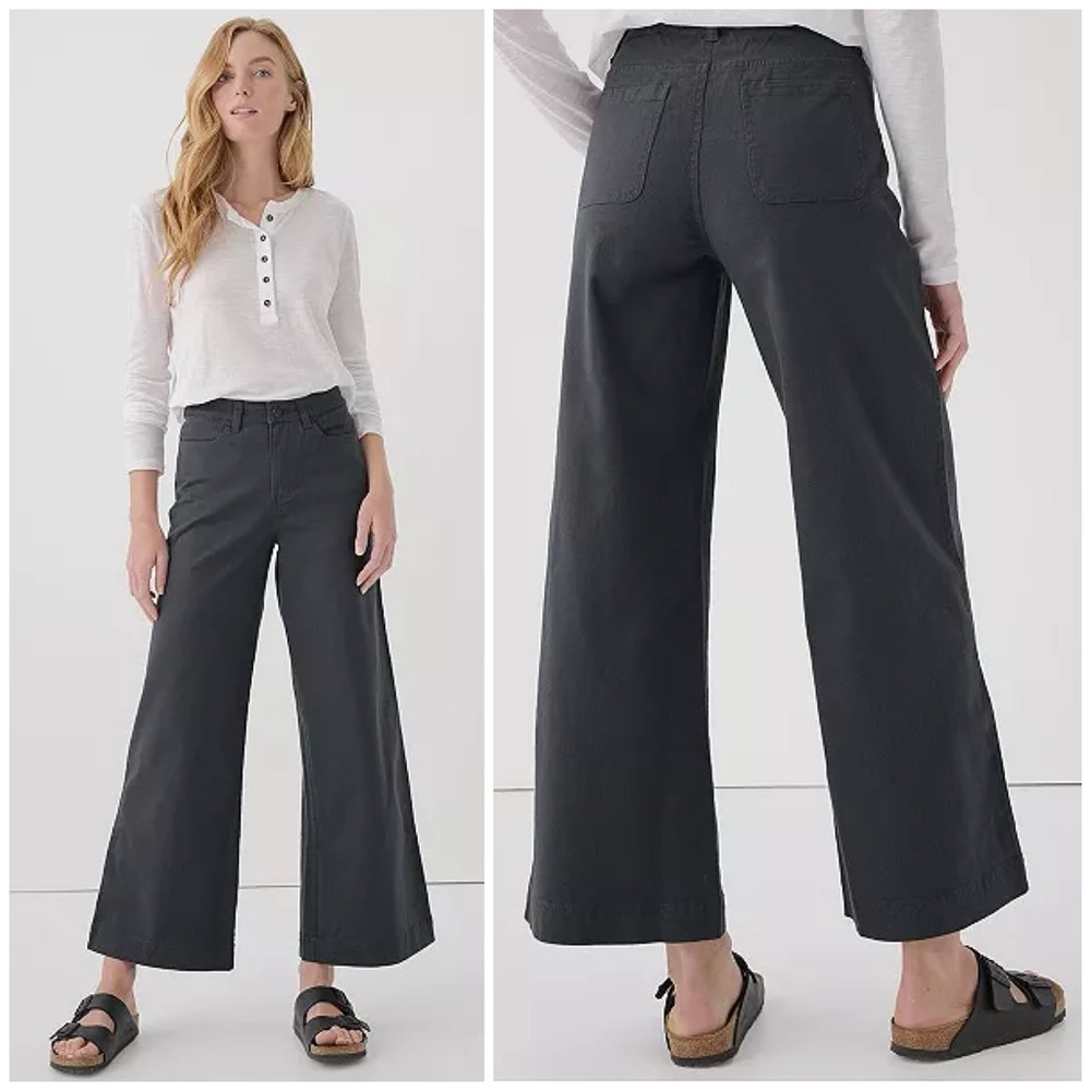 Pact Women's Wide Leg Pants - Black